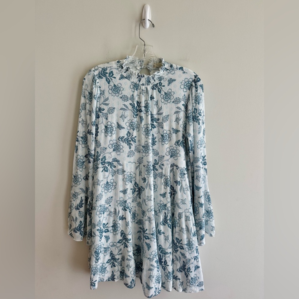 Altar’d State Floral Long Sleeve Mini Dress/Tunic